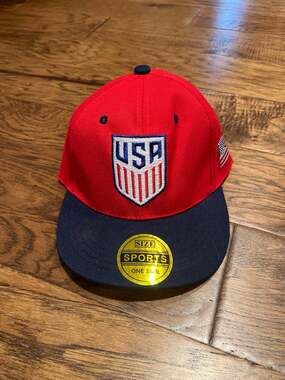 Icon Sports US Soccer National Team Red and Navy Snapback Hat